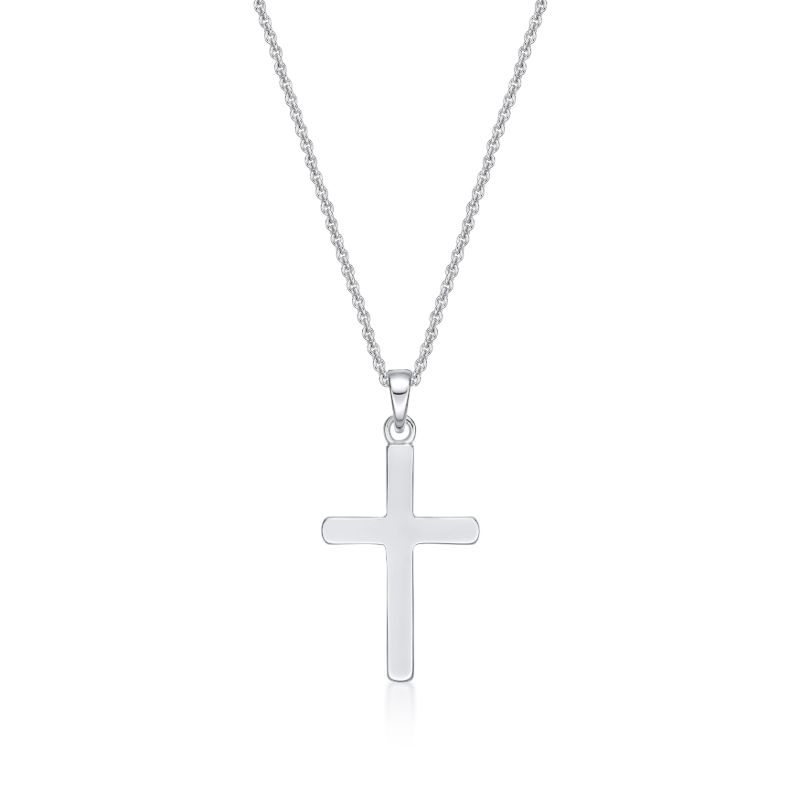 Picture of CROSS, PLAIN SILVER, PEND. with CHAIN