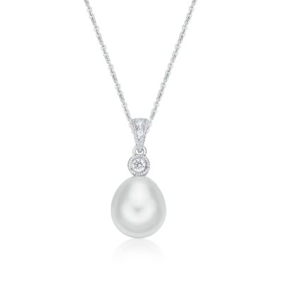 Picture of 8mm FW WHT, MILL GRAIN. PEND with CHAIN