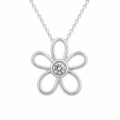 Picture of 0.06ct LGD,PETAL + STONE, PENDANT 12mm, with chain