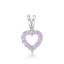 Picture of HEART, 12x CZ, SPLIT BAIL PINK