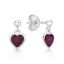 Picture of 5mm HEART R/O CZ, ON BALL STUDS RED