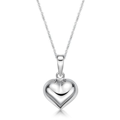 Picture of 10mm PUFFY HEART,BAIL WITH CHAIN