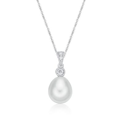 Picture of 8mm FW WHT, MILL GRAIN. PEND with CHAIN