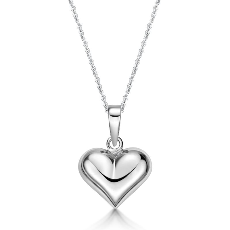 Picture of 15mm PUFFY HEART, BAIL WITH CHAIN