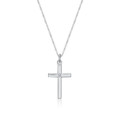 Picture of CROSS WITH CZ IN CTR with CHAIN