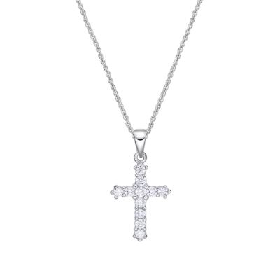 Picture of CROSS, A GOOD SIZE TOO! 11xCZ with CHAIN