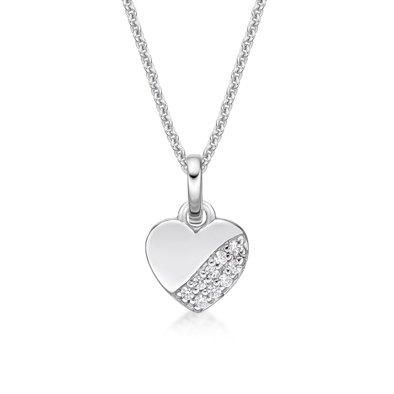 Picture of 2 ROW HEART, PENDANT with CHAIN