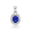Picture of BLUE OVAL CHANNEL SET CZ