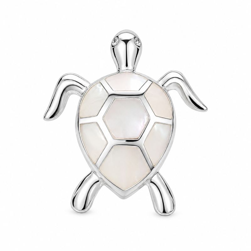 Picture of TURTLE PENDANT, MOP INLAY, 20mm LONG