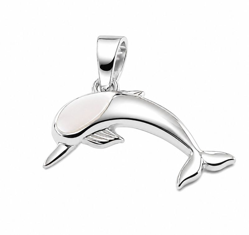 Picture of DOLPHIN PENDANT, MOP INLAY, 20mm LONG