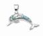 Picture of DOLPHIN PENDANT, PAUA INLAY, 20mm LONG