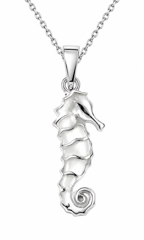 Picture of SEAHORSE PENDANT, MOP INLAY, 20mm LONG with chain