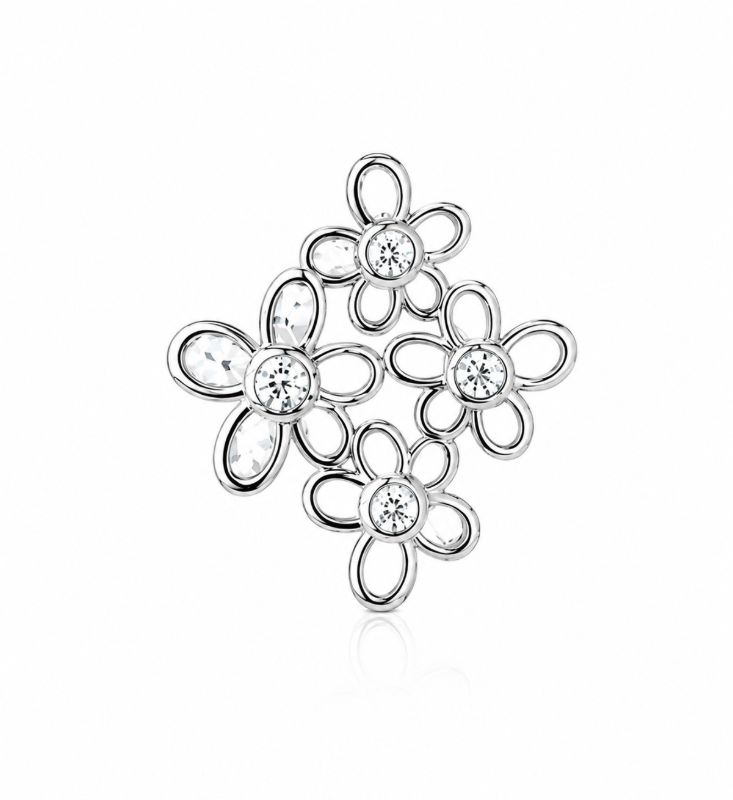 Picture of 4x PETAL + STONES, PENDANT 19mm