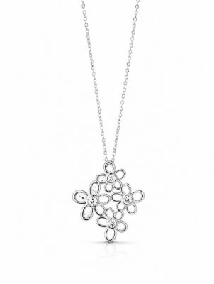 Picture of 0.14ct LGD,4x PETAL + STONES, PENDANT 19mm, with chain