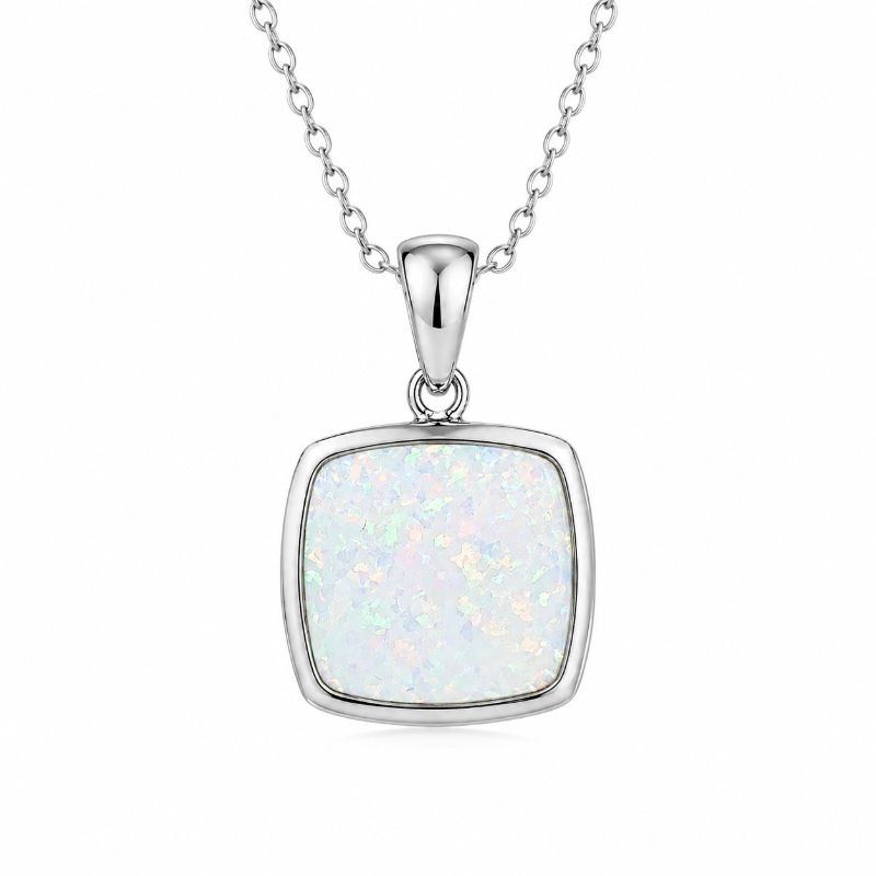 Picture of 12mm SYN OPAL CUSHION BEZEL PEND