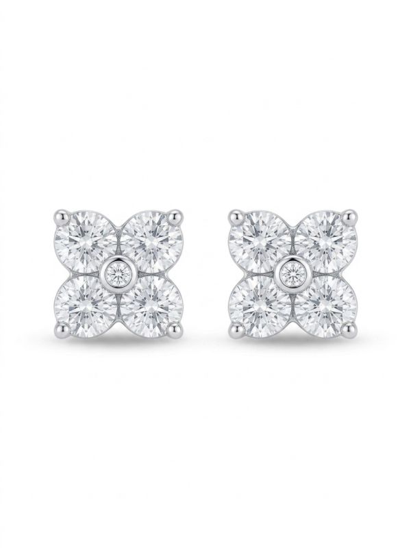 Picture of 0.80ct 4x 2.9mm, SQUARE STUDS